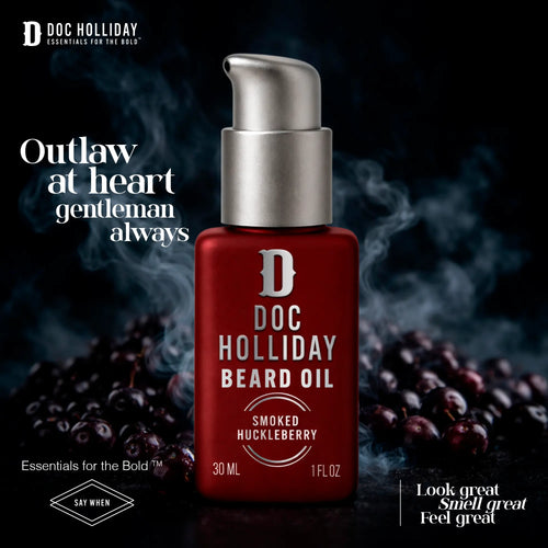 Calm + Controlled Beard Oil - Smoked Huckleberry Doc Holliday Essentials