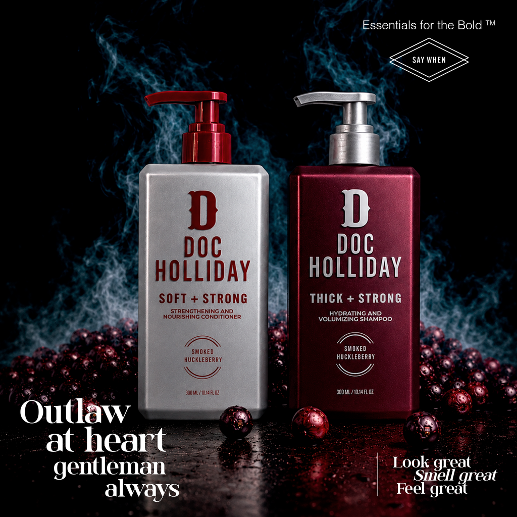 Thick + Soft Men’s Shampoo and Conditioner Bundle - Smoked Huckleberry
