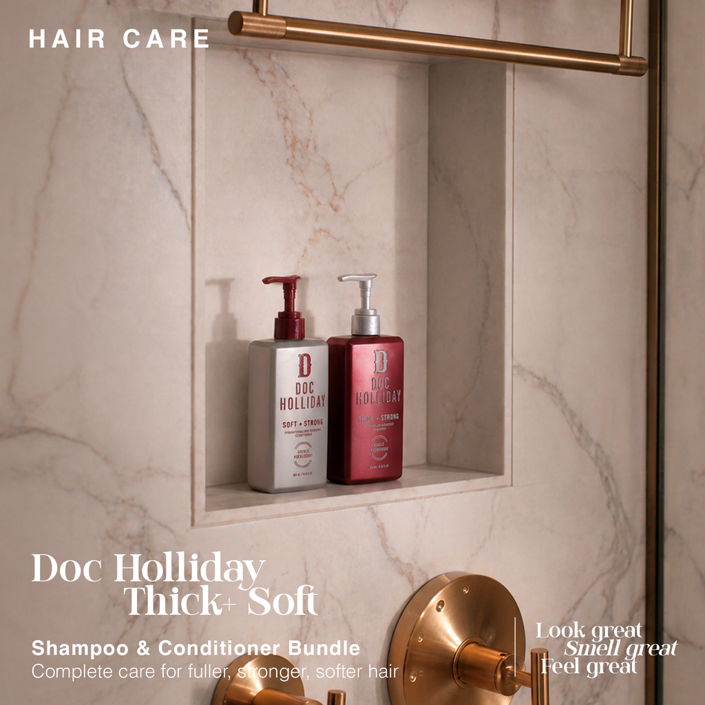 Thick + Soft Men’s Shampoo and Conditioner Bundle - Smoked Huckleberry