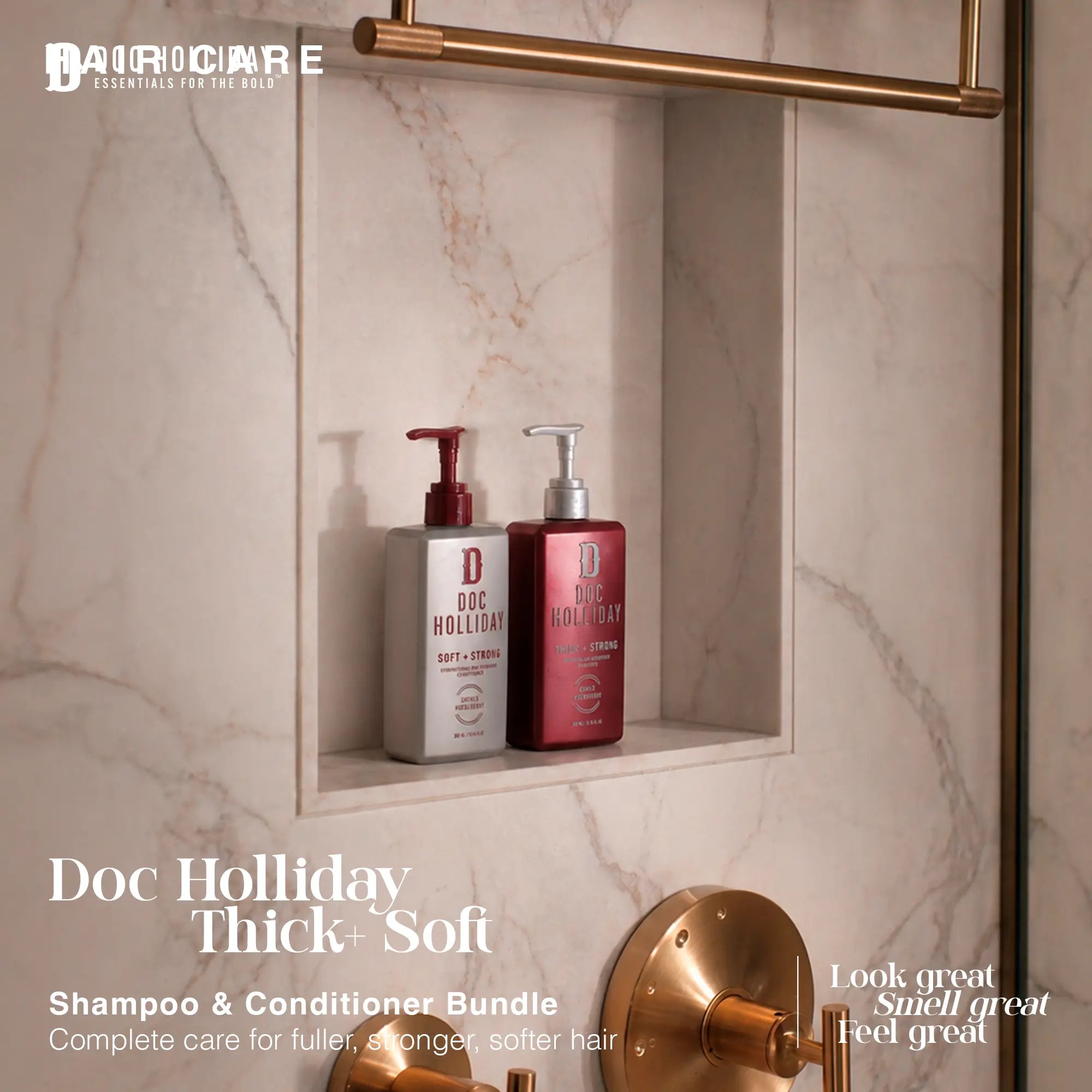 Thick + Soft Men’s Shampoo and Conditioner Bundle - Smoked Huckleberry Doc Holliday Essentials