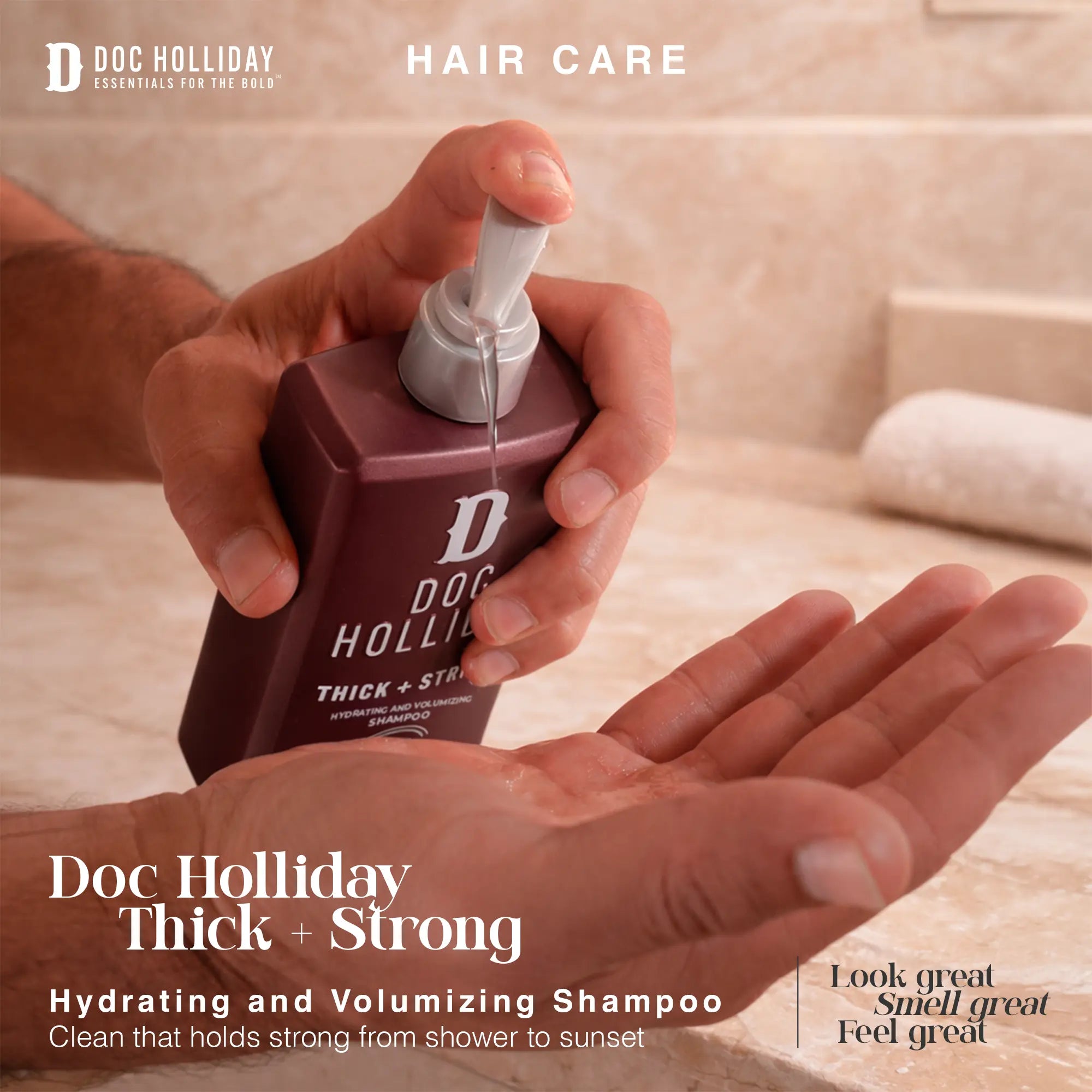 Thick + Strong Hydrating and Volumizing Shampoo - Smoked Huckleberry Doc Holliday Essentials