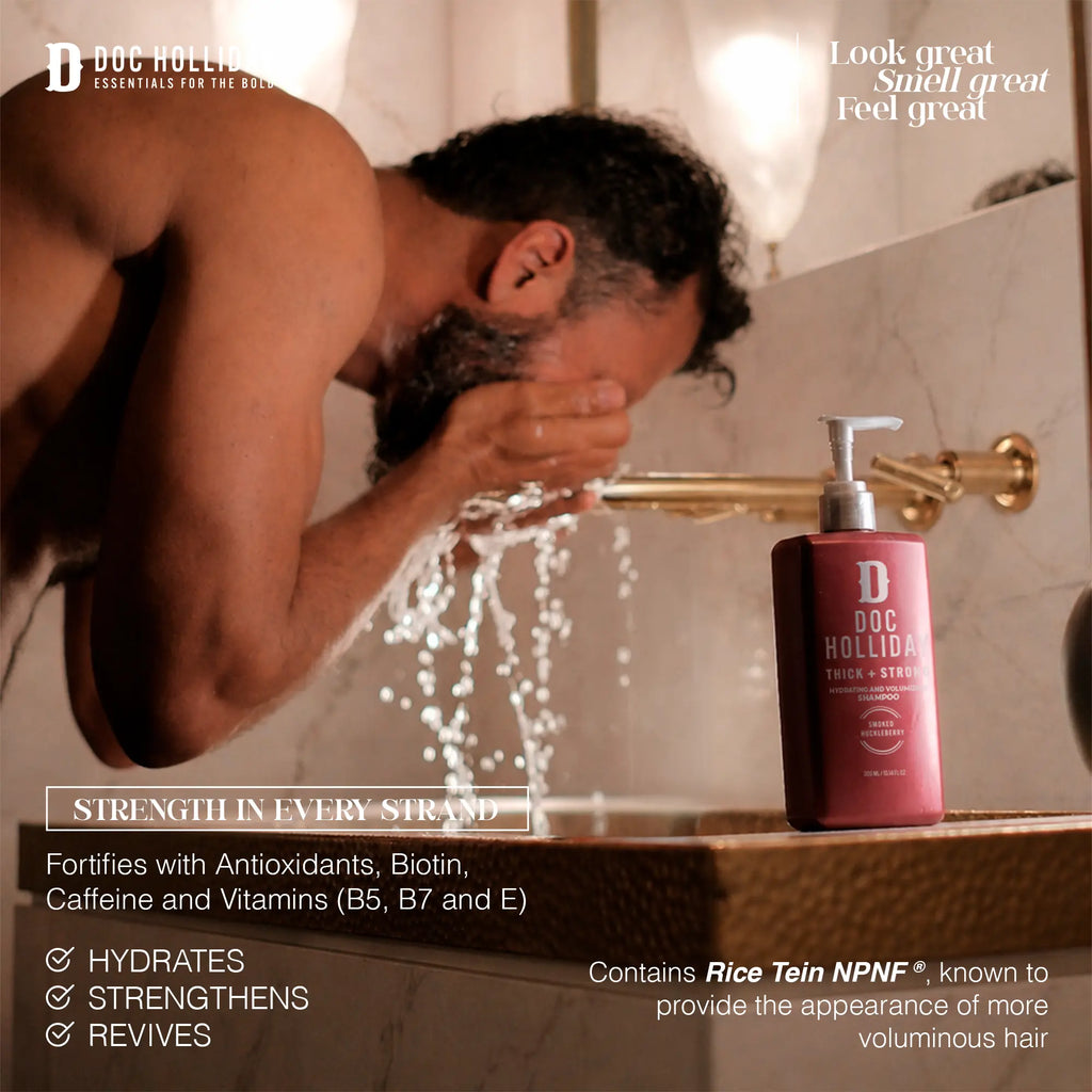 Thick + Soft Men’s Shampoo and Conditioner Bundle - Smoked Huckleberry Doc Holliday Essentials