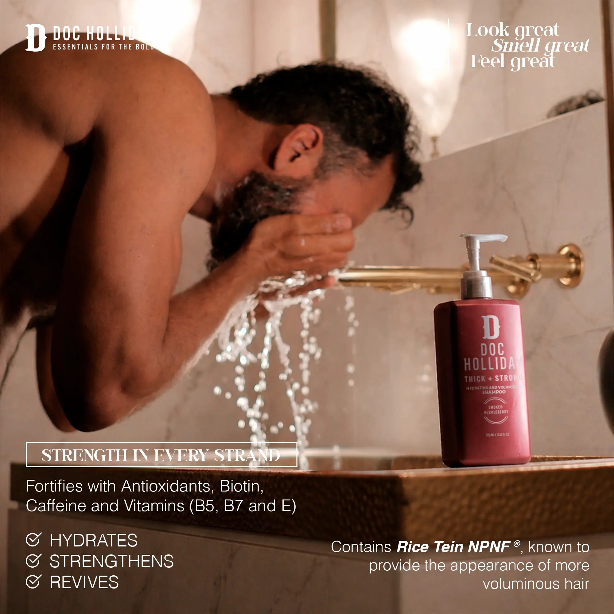 Thick + Soft Men’s Shampoo and Conditioner Bundle - Smoked Huckleberry Doc Holliday Essentials