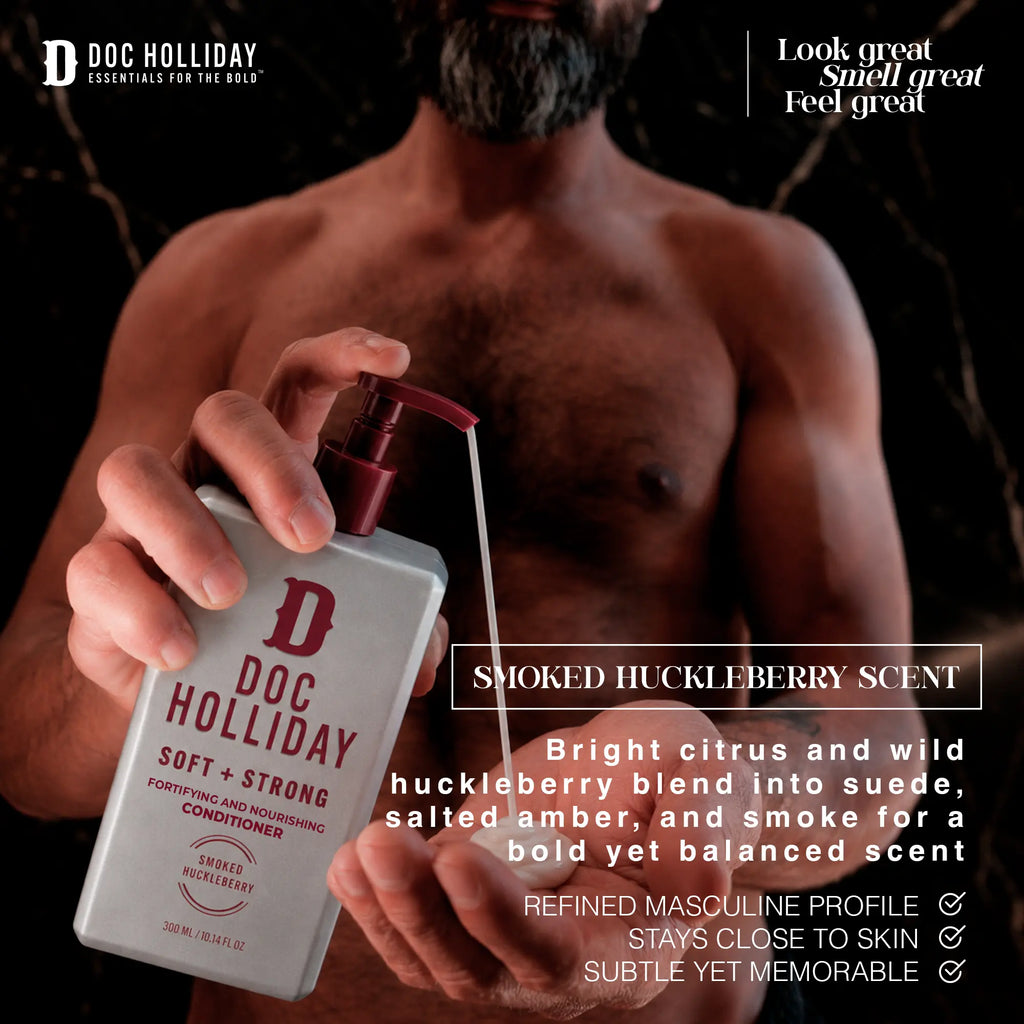 Soft + Strong Fortifying and Nourishing Conditioner - Smoked Huckleberry Doc Holliday Essentials