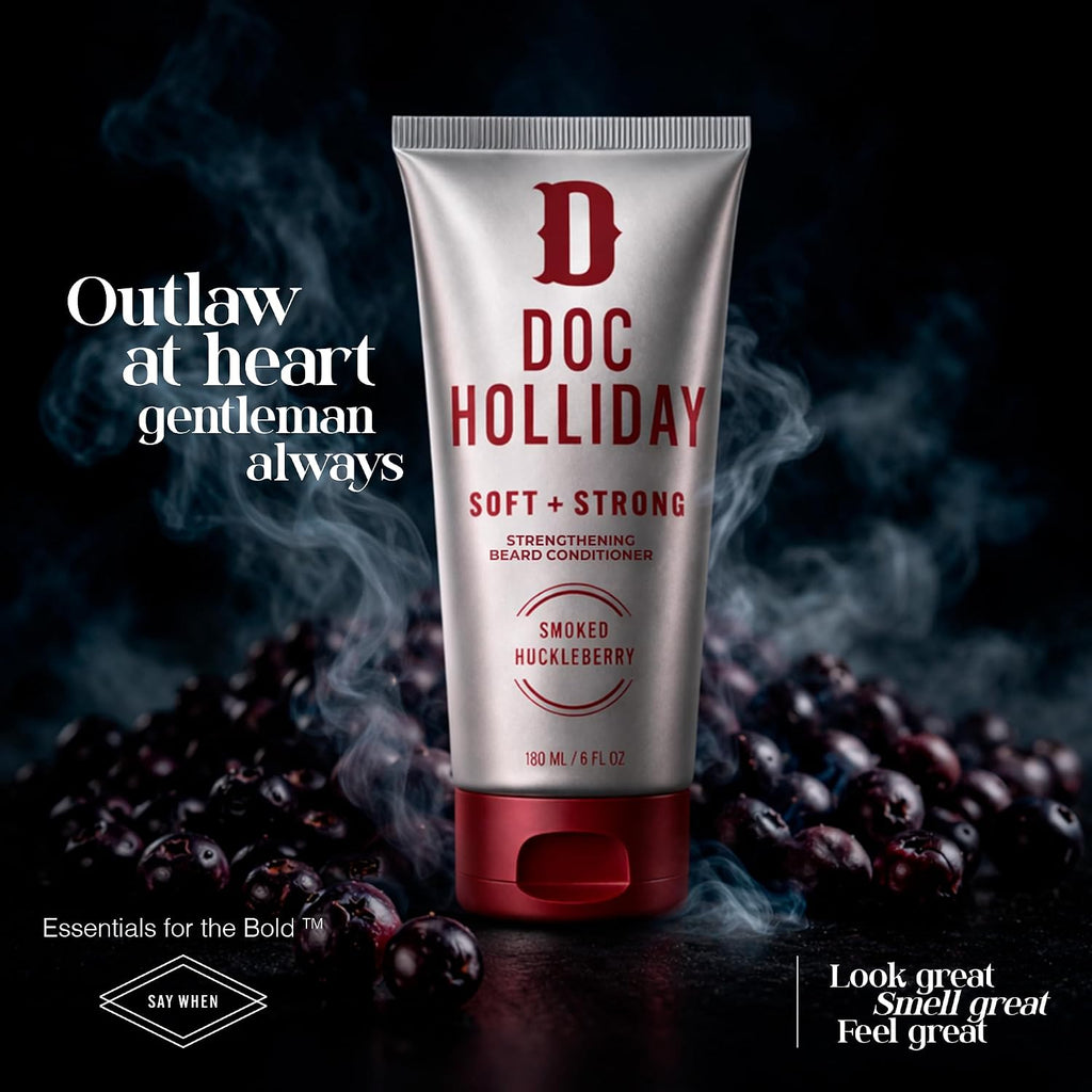 DOC HOLLIDAY Soft + Strong Beard Conditioner Smoked Huckleberry 6 fl oz