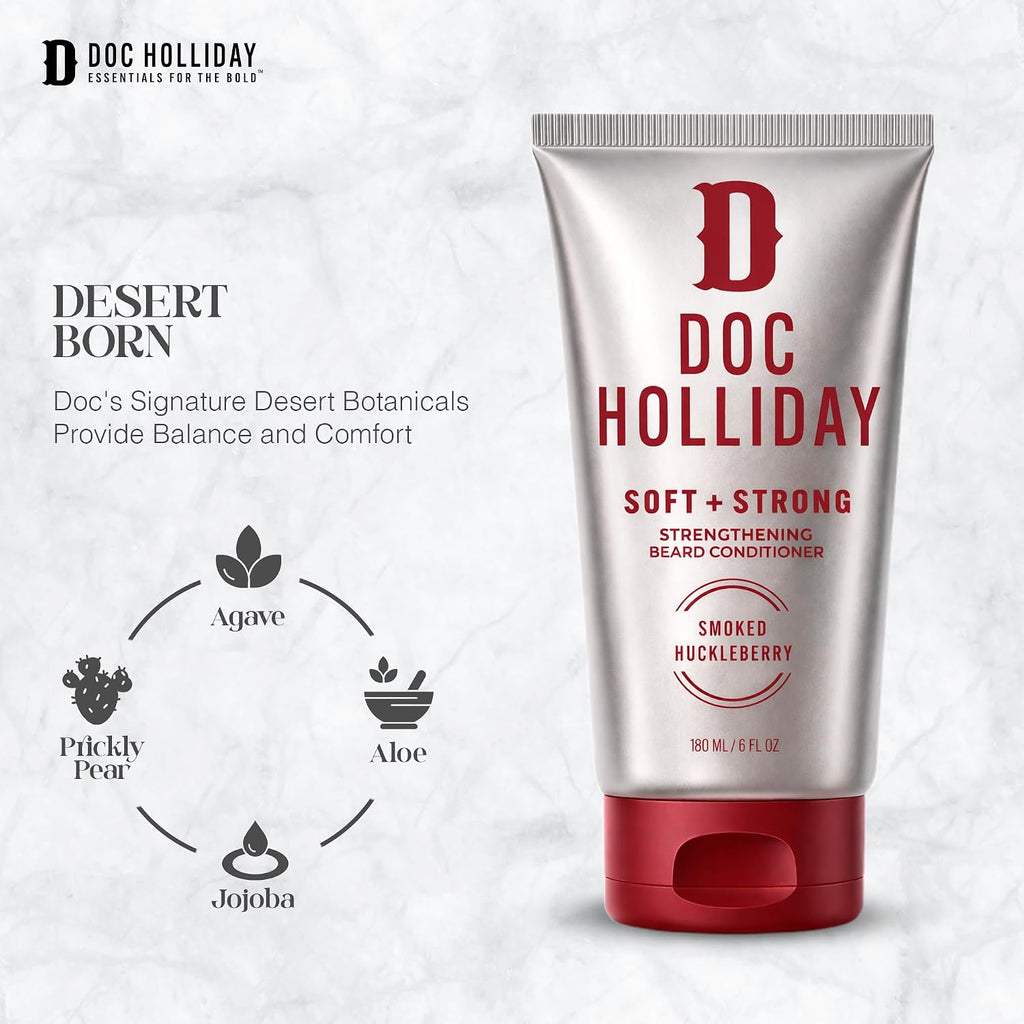 DOC HOLLIDAY Soft + Strong Beard Conditioner Smoked Huckleberry 6 fl oz