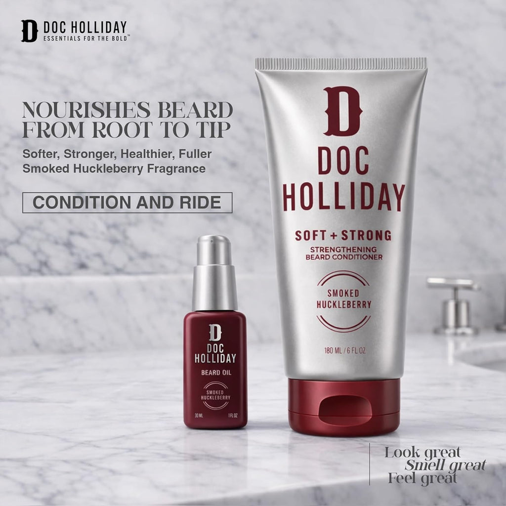 DOC HOLLIDAY Soft + Strong Beard Conditioner Smoked Huckleberry 6 fl oz