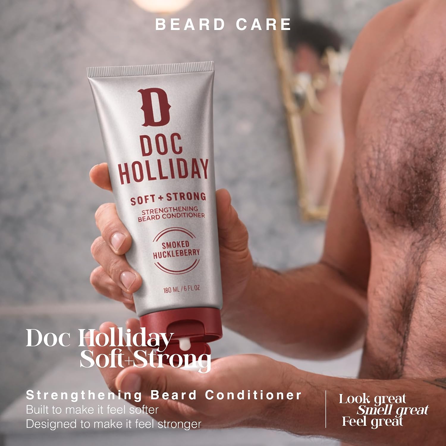 DOC HOLLIDAY Soft + Strong Beard Conditioner Smoked Huckleberry 6 fl oz