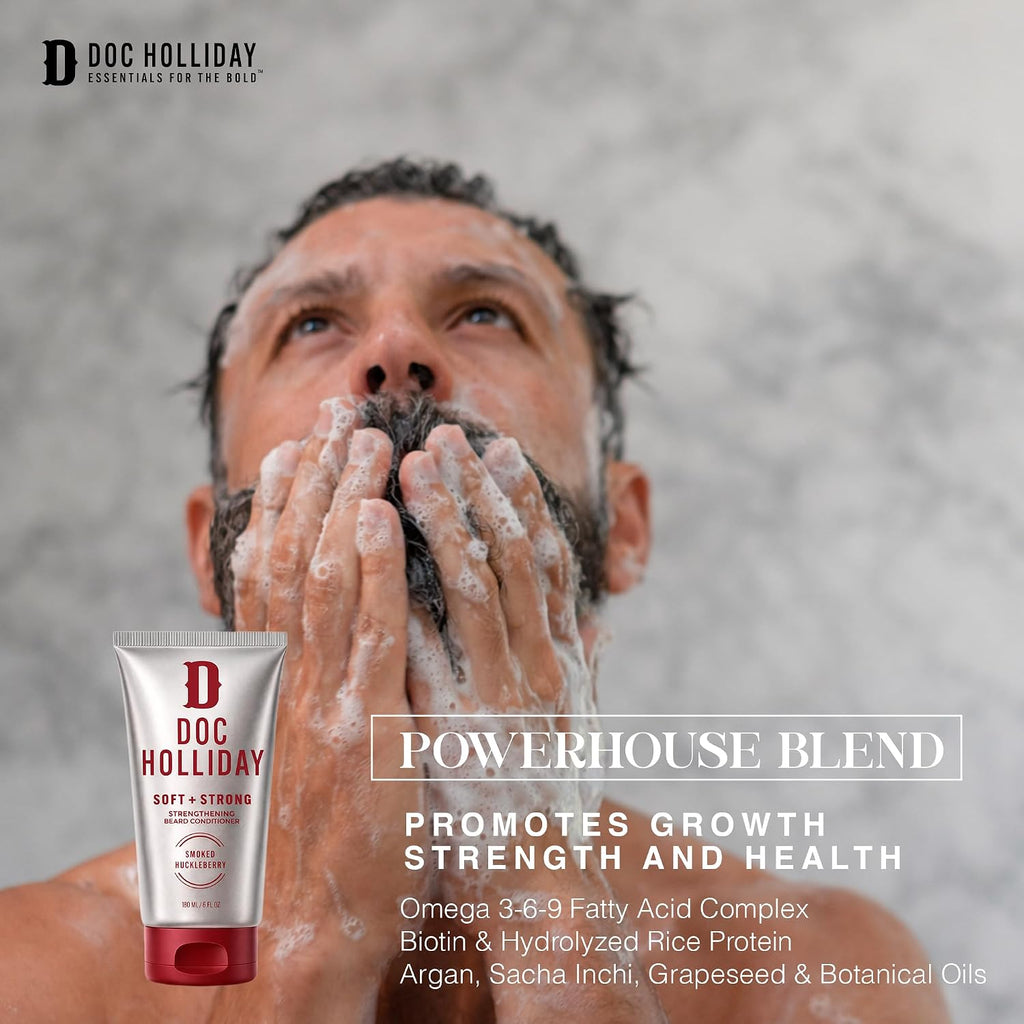 DOC HOLLIDAY Soft + Strong Beard Conditioner Smoked Huckleberry 6 fl oz