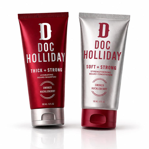 DOC HOLLIDAY Beard Shampoo & Conditioner Bundle Smoked Huckleberry 2 x 180ml
