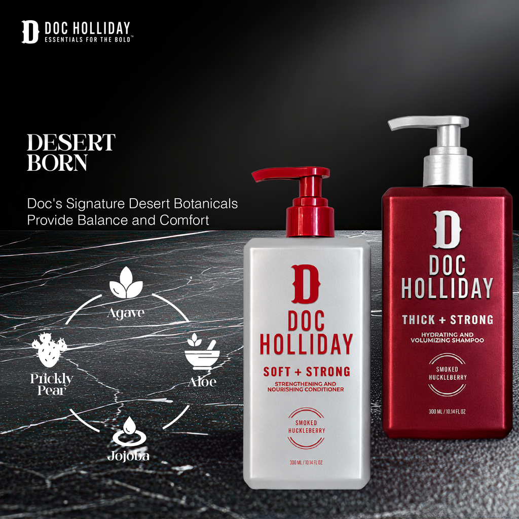 Thick + Soft Men’s Shampoo and Conditioner Bundle - Smoked Huckleberry