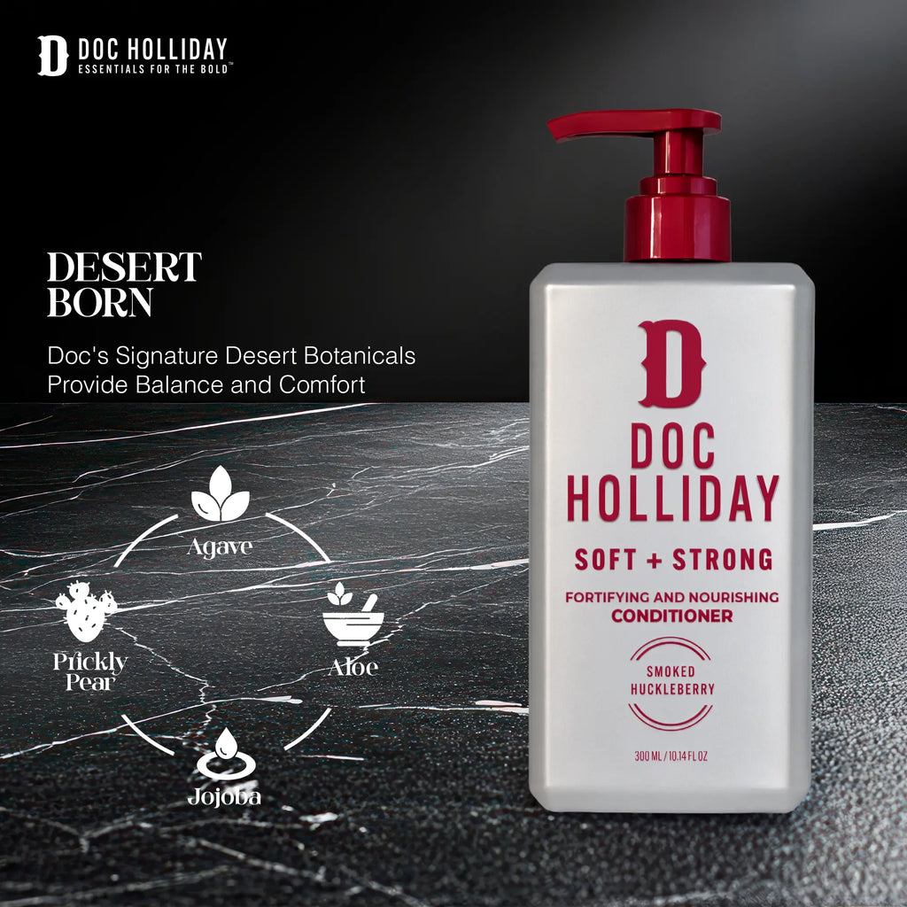 Soft + Strong Fortifying and Nourishing Conditioner - Smoked Huckleberry Doc Holliday Essentials