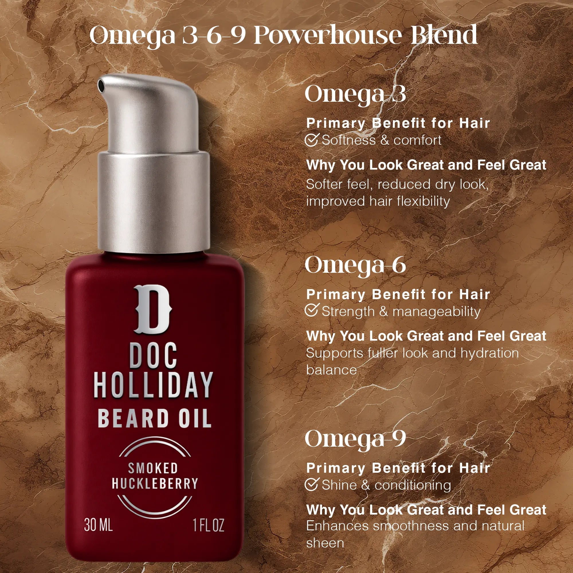 Calm + Controlled Beard Oil - Smoked Huckleberry Doc Holliday Essentials