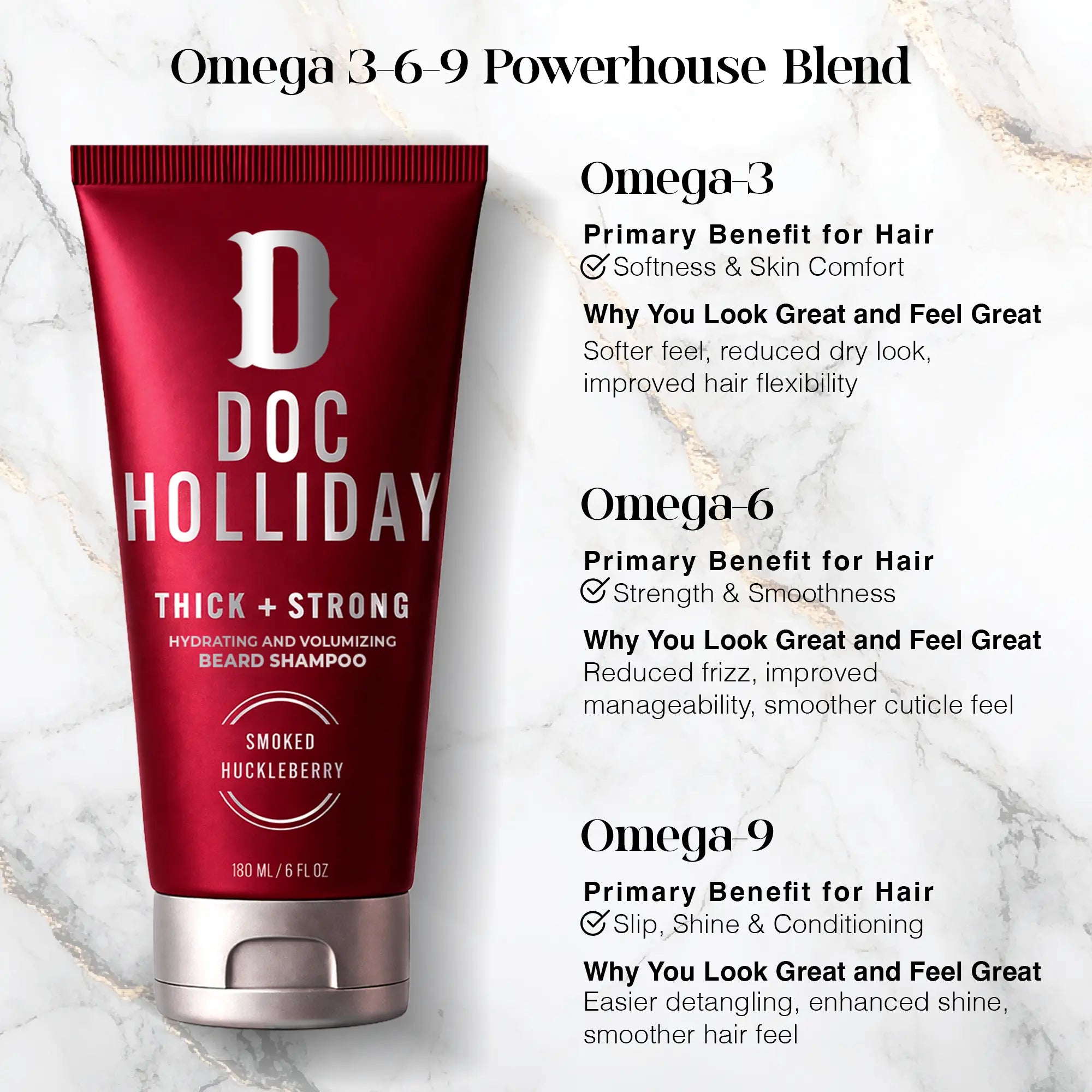 Thick + Strong Hydrating and Volumizing Beard Shampoo – Smoked Huckleberry Doc Holliday Essentials