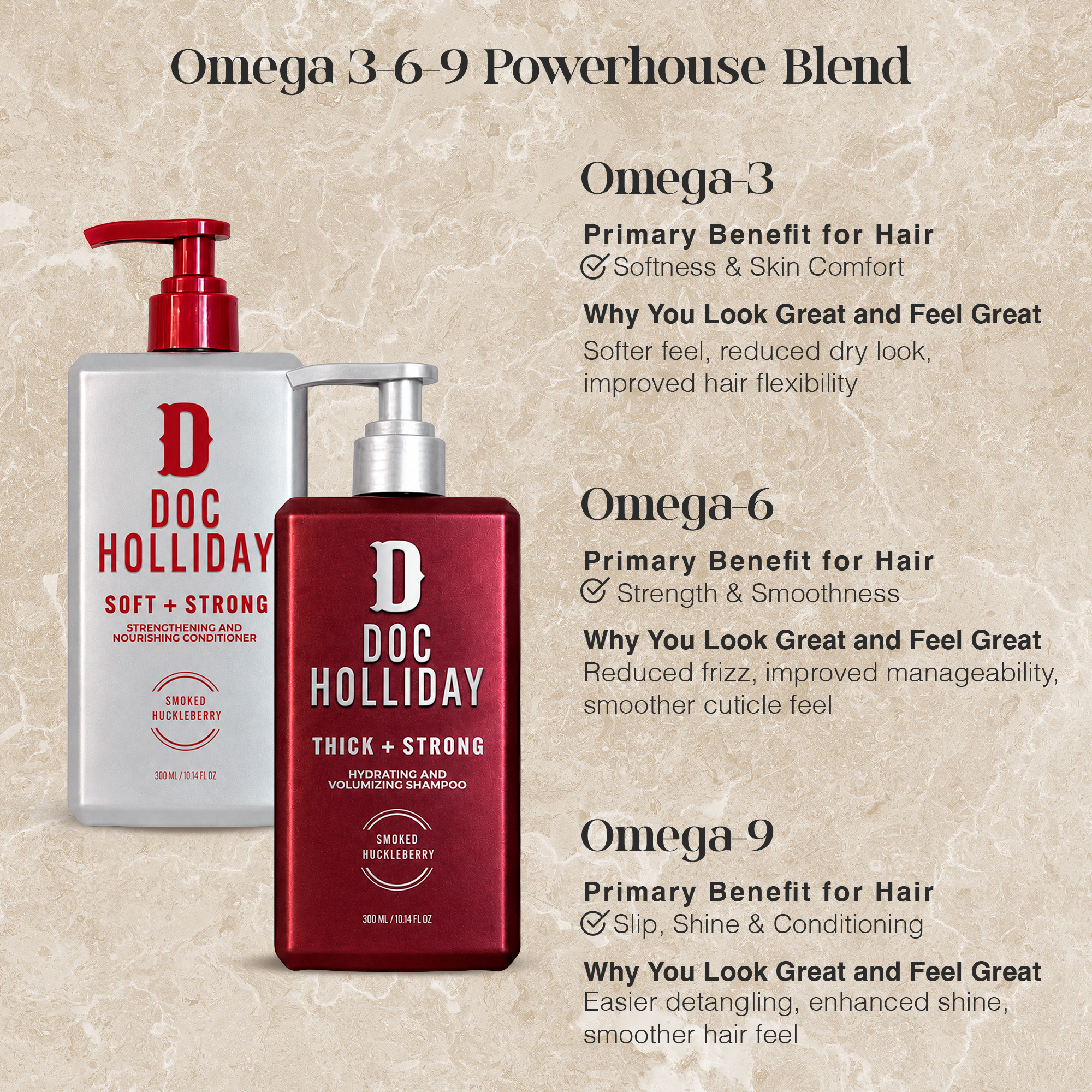 Thick + Soft Men’s Shampoo and Conditioner Bundle - Smoked Huckleberry